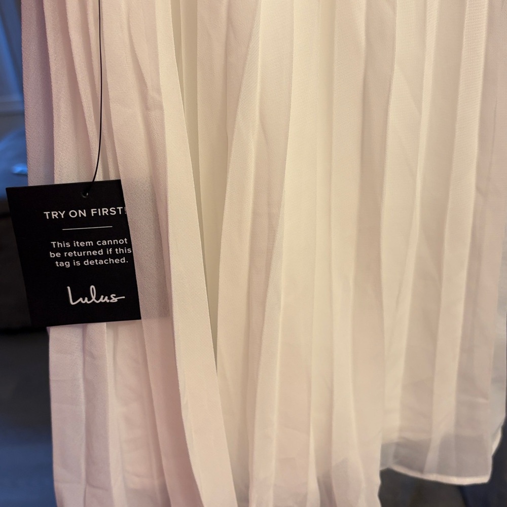 Lulu's White Strapless Ruffle Mini Dress - Picture 2 of 2